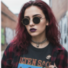 Lentes-de-sol-gafas-negros-chica-circulares-redondos-con-montura-dorada-moda-aesthetic-urban-dark-grunge