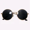 Lentes-de-sol-gafas-negros-circulares-redondos-con-montura-dorada-moda-aesthetic-urban-dark-grunge-punk-gotico-outflit-darky-rouse