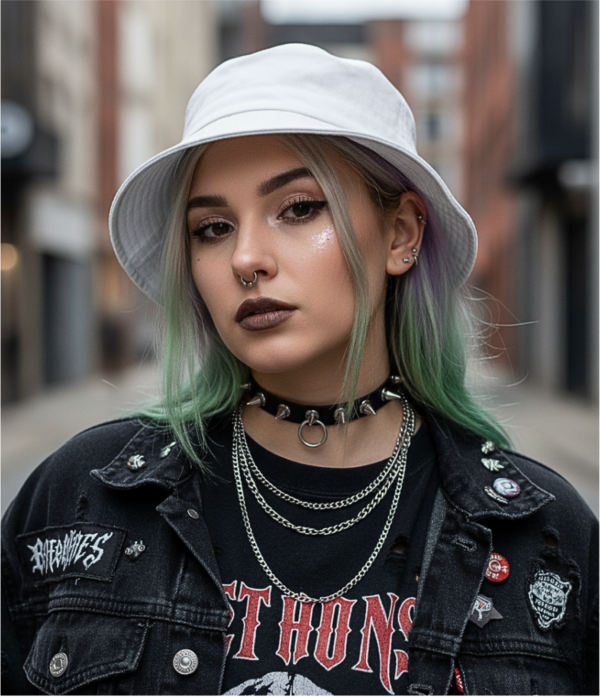 Sombrero-bucket-blanco-modelo-Darky-Rouse Sombrero-bucket-blanco-modelo-Darky-Rouse